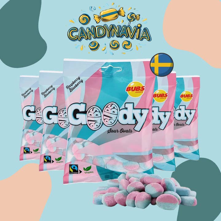 Candynavia - Wholesale Gummy - Bubs Goody Raspberry/Blueberry 90g Swedish Candy