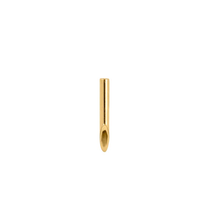 Kulture – Needle Silhouette – 14K Gold Threadless End for wholesale by Piercing-zone