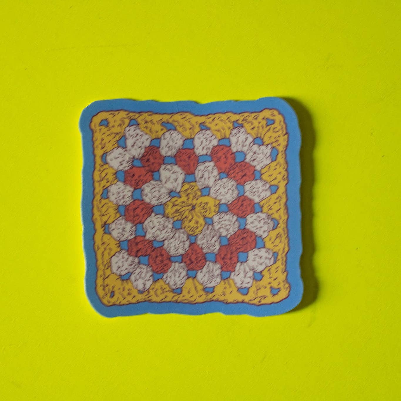 Doctor Scribble - Wholesale Sticker - Granny Square Vinyl Sticker3