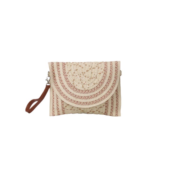MIA LAROUGE - Wholesale Shoulder Bag - Women's - SHOULDER BAG WITH FLAP, RAFFIAS