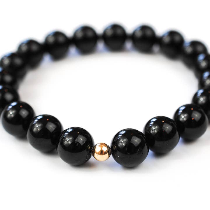 Black Onyx Solo Grande Bracelet for wholesale by Ripple | Reiki Infused Jewelry