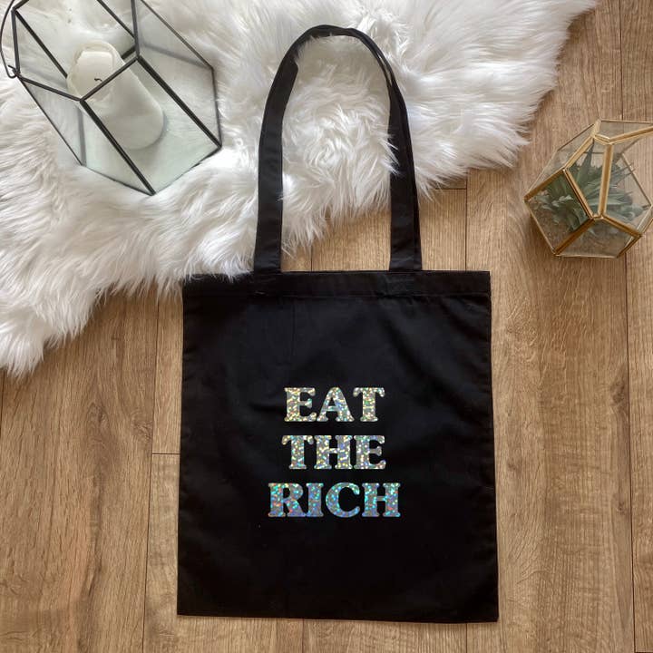 BORSA TOTE EAT THE RICH per la vendita all'ingrosso da parte di Creative House UK