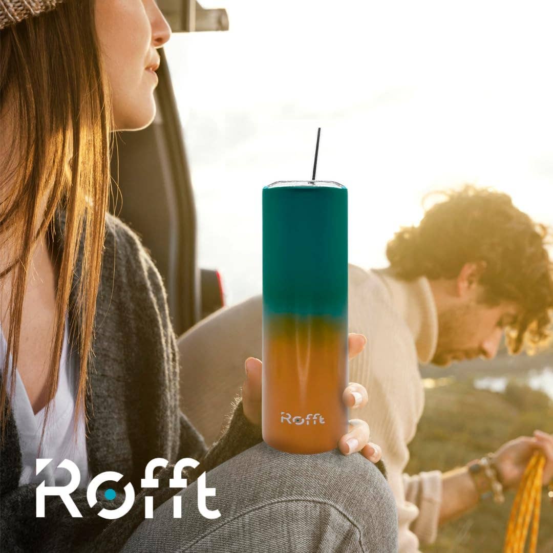 ROFFT USA LLC - Wholesale Insulated Mug/Tumbler - Insulated Stainless Steel Tumbler with Lid and Straw, 22oz, Double Wall, Gradient Colors11