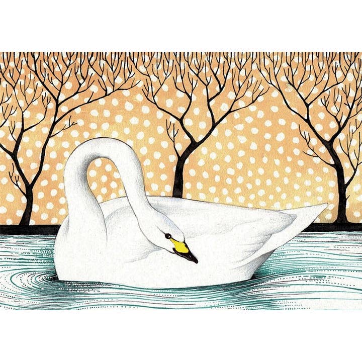 Greeting Card Swan for wholesale by Natural Partners Limited