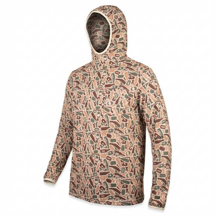 Beer Camo Performance Sun Hoodie - UPF 50+ Moisture Wicking for wholesale by Southern Drinking Club