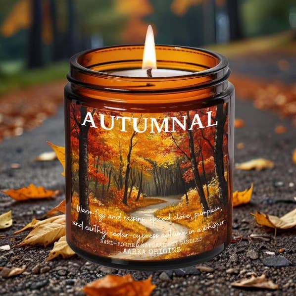 Bougie de soja automnale, Automne, Halloween, Bougie pour les amateurs de livres, Épice de citrouille, Sorcière, Décoration d'automne, Bougie littéraire, cadeau pour les lecteurs, gothique pour la vente par AARKA ORIGINS