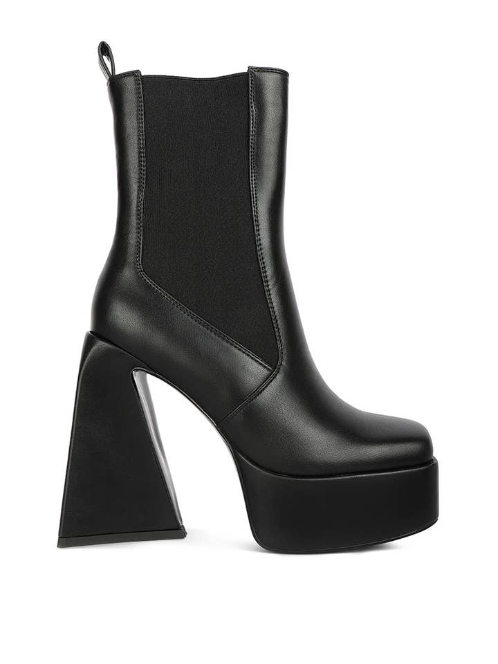 Rag Company - Wholesale Chelsea Boots - Women's - Frosty High Platform Block Heeled Chelsea Boot2