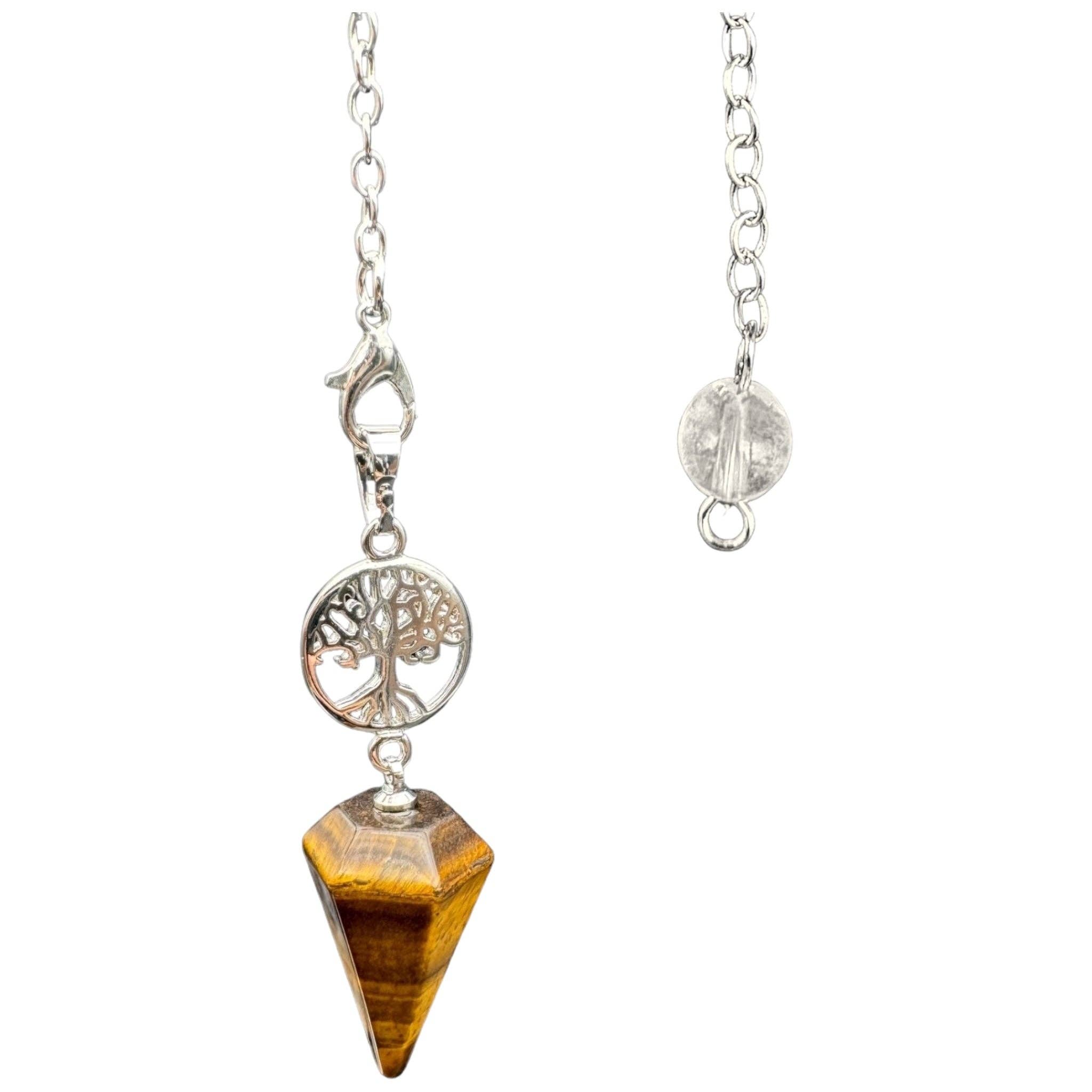 Foliesbijoux - Wholesale Meditation Supplies - Tree of life clock tiger eye cone0
