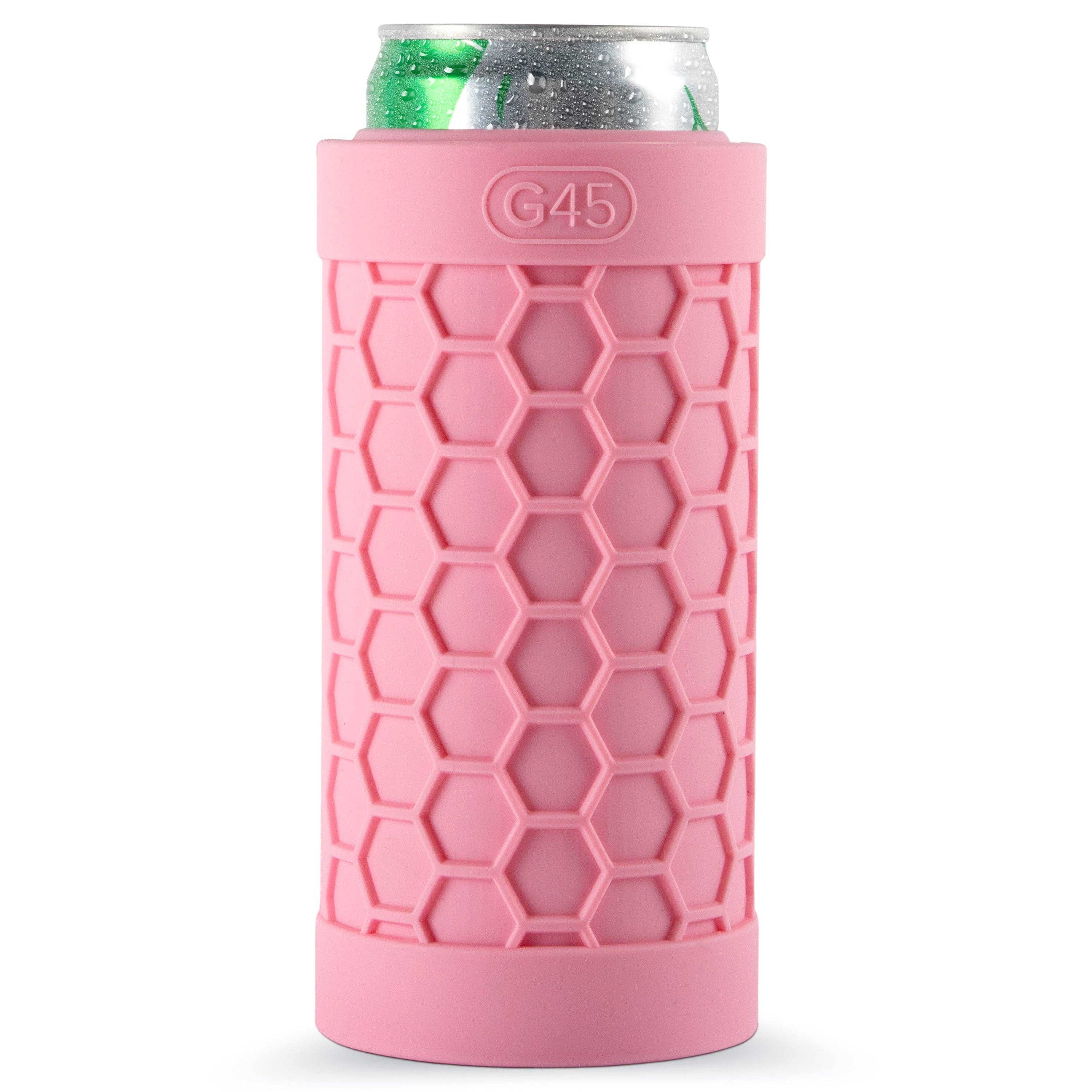The G45 - Wholesale Drink Huggers & Koozies - G45 Slim Can Cooler, Silicone Rubber, 12 oz Slim Cans8