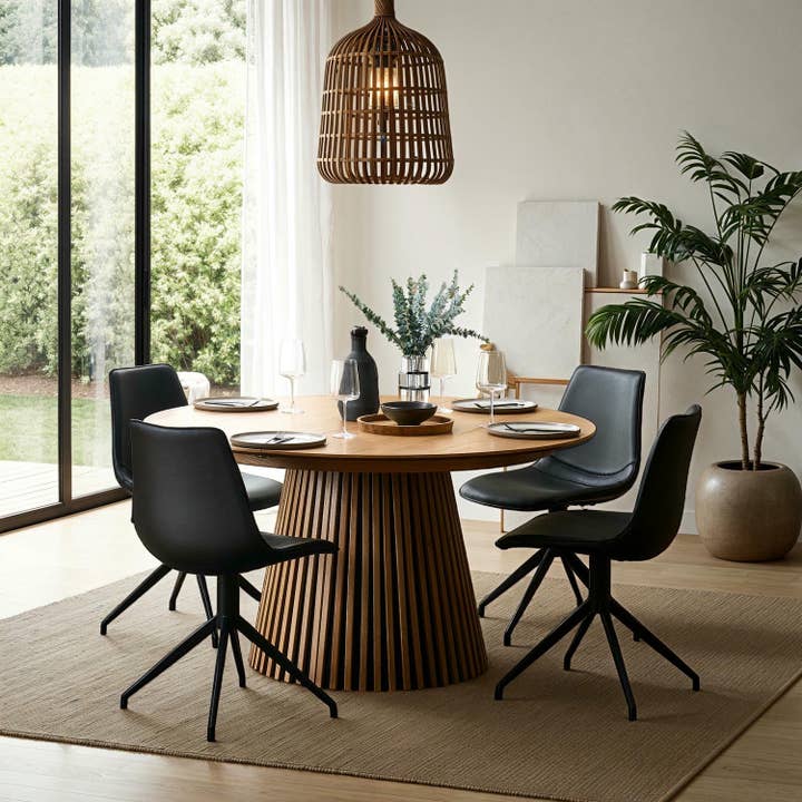 Furnhouse - Wholesale Side Table - Round Extendable Dining Table Svendborg ø120/220 cm - Natural Oak1
