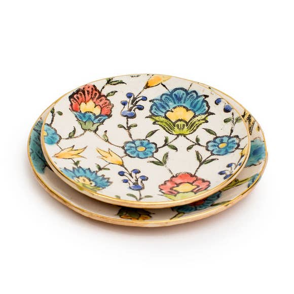 Flair Interiors - Wholesale Decorative Plate/Dish/Bowl - Round Floral Mini Plates4