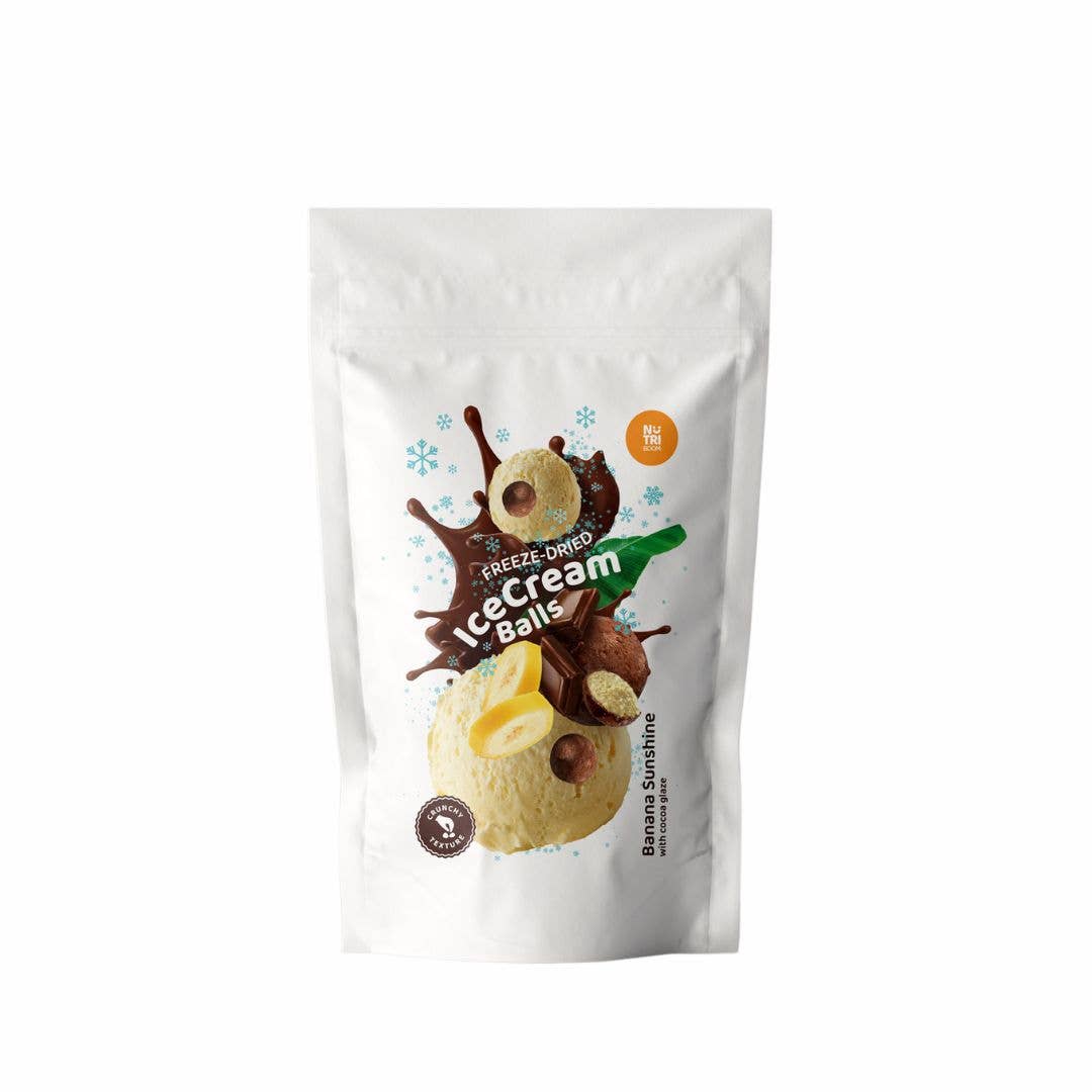 NutriBoom - Vente Glaces/sorbets - Boules de crème glacée lyophilisée Banane Sunshine 45 g10