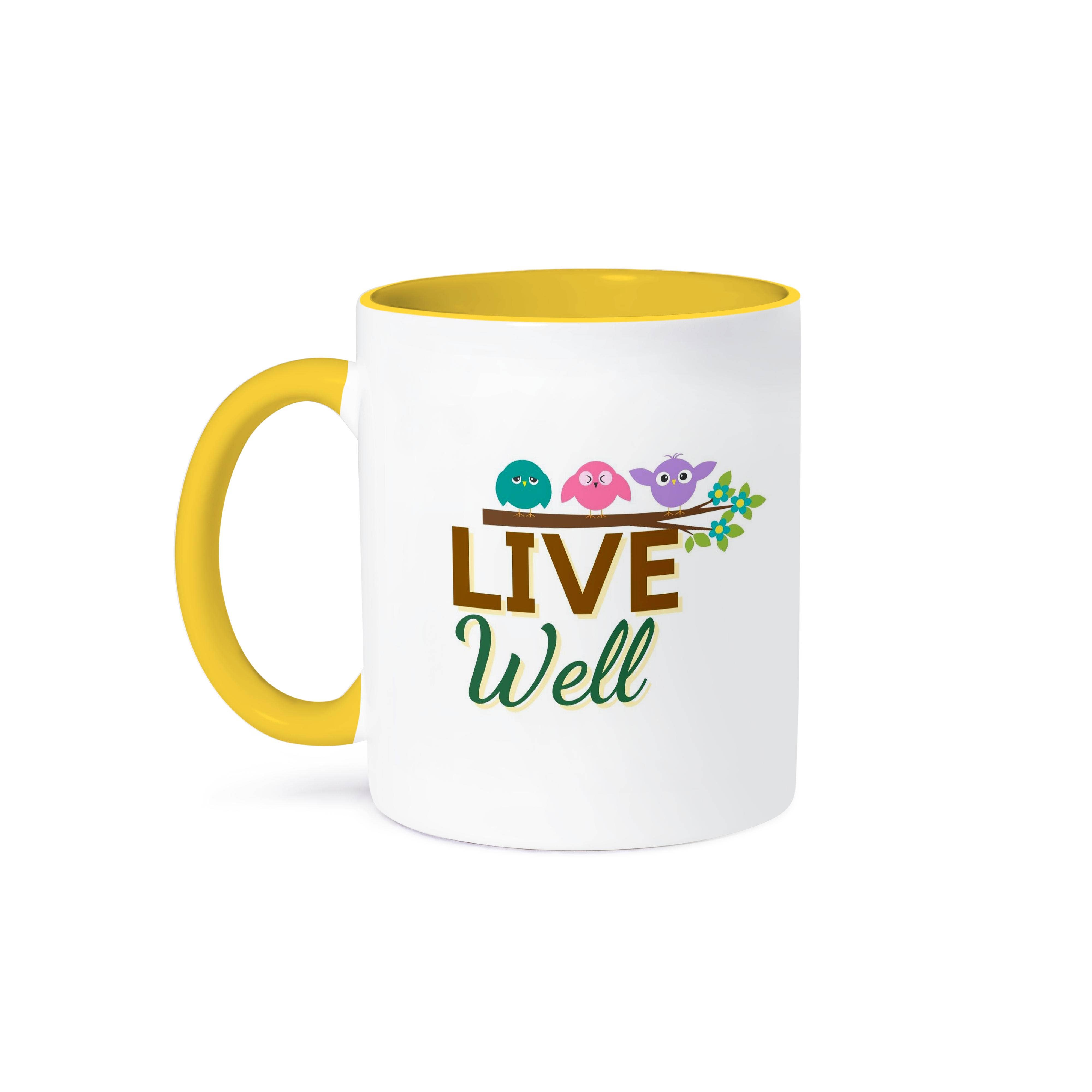 3dRose - Vendita all'ingrosso Tazza - 3dRose, Testo di Vivi Bene, Tazza0