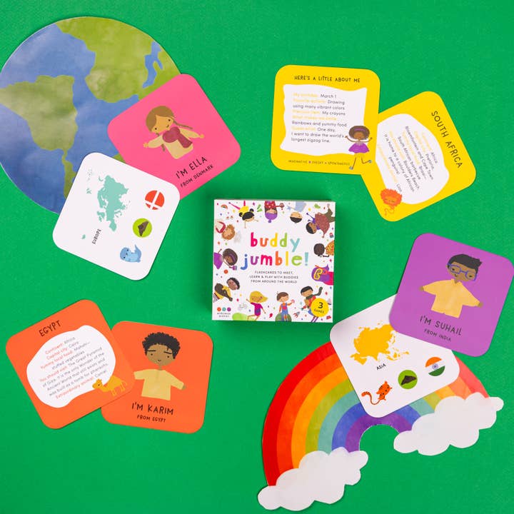 Worldwide Buddies - Wholesale Learning Cards - Kids & Baby - Buddy Jumble Geography Game | Stocking Stuffers For Kids6