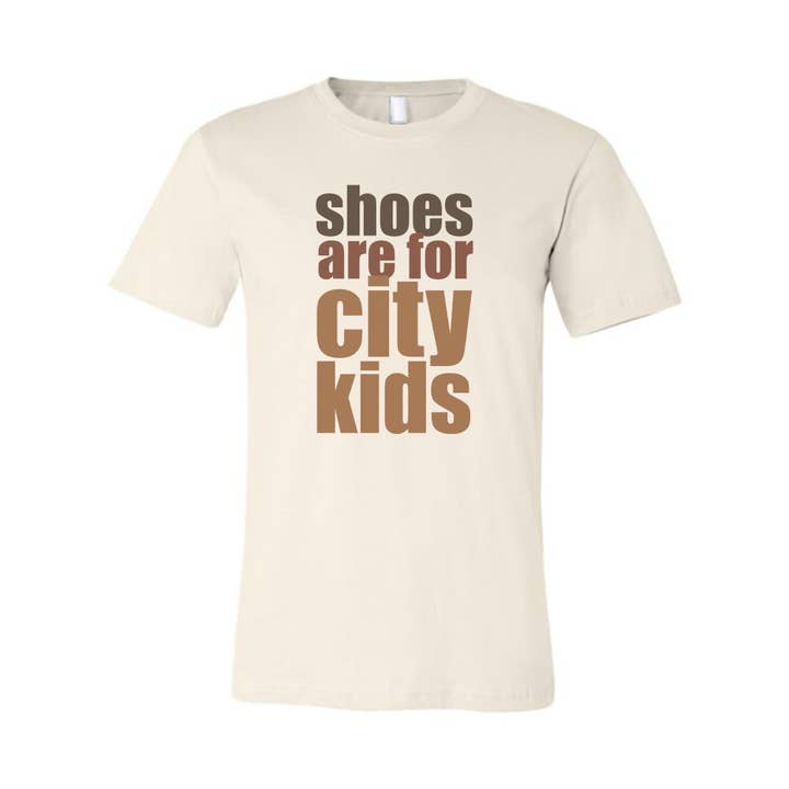 "Shoes are for City Kids" Outdoor Nature Hiking Unisex Adult for wholesale by Barefoot Baby