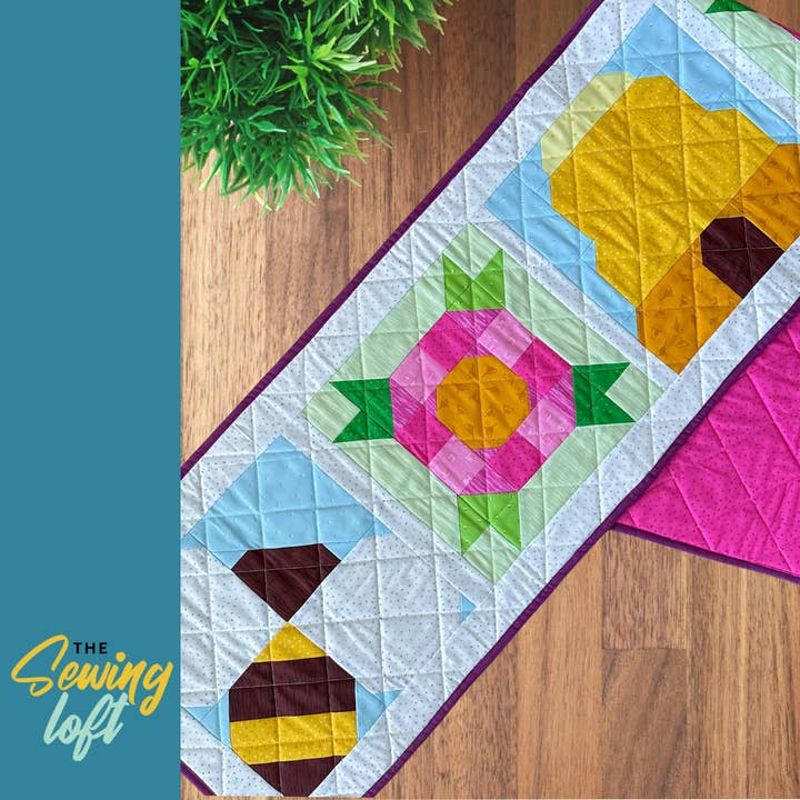 Busy Bee Tischläufer mit Muster für den Großhandel von The Sewing Loft