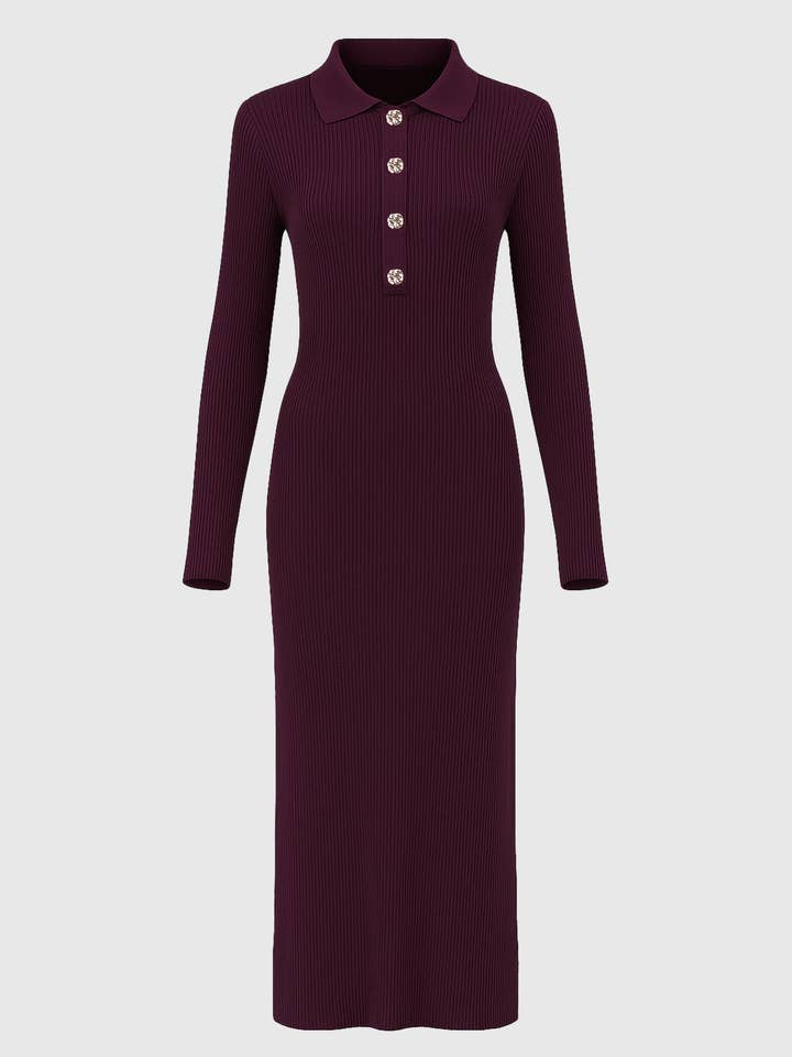 An'ge - Wholesale Dress - Women's - LONG DRESS NABOLO wine4