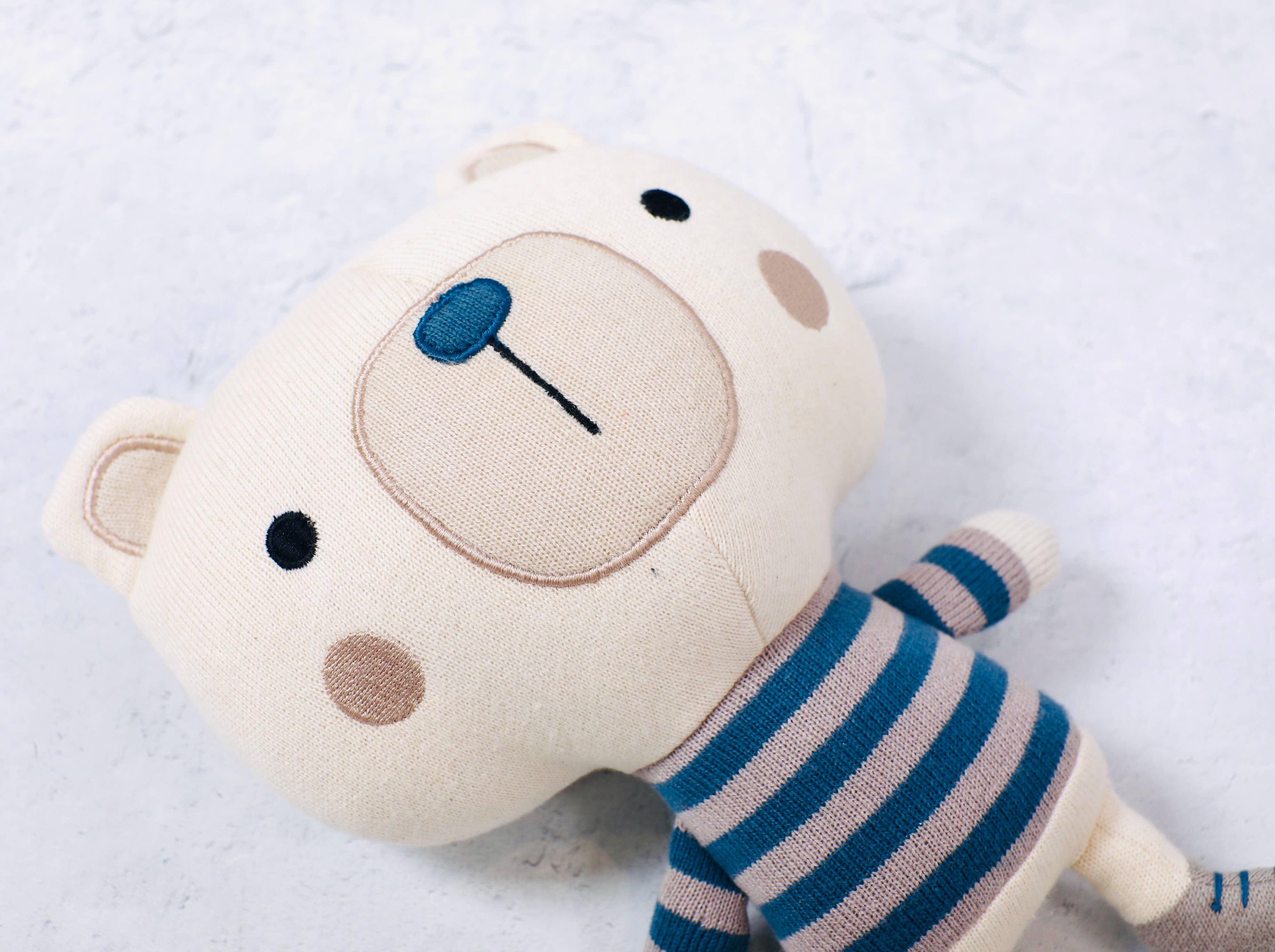 Viverano Organics - Wholesale Stuffed/Plush Toy - Kids & Baby - Frankie Bear Organic Cotton Knit Stuffed Animal Baby Toy4