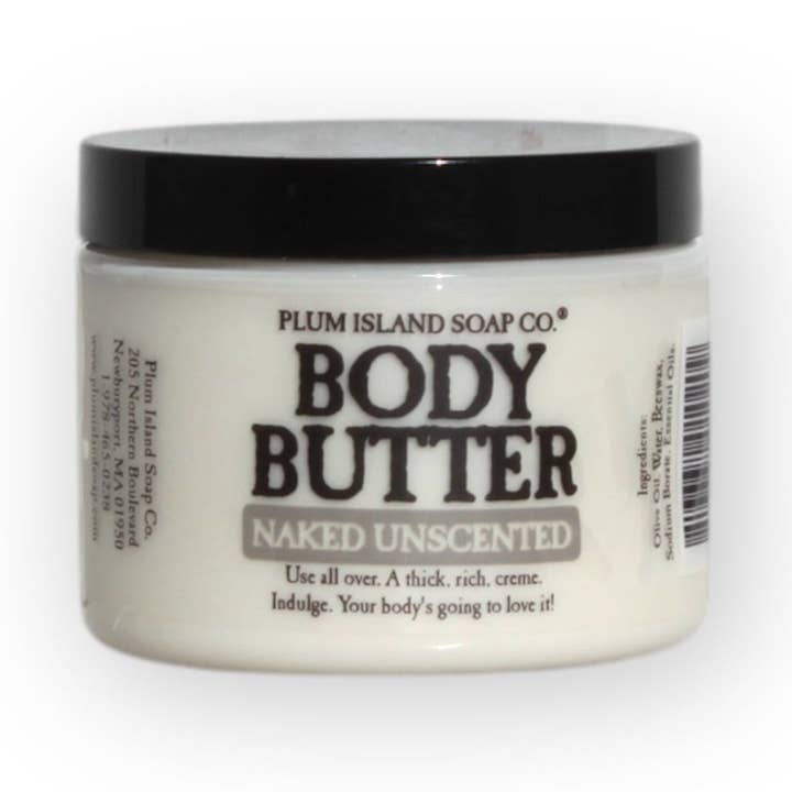 Naked Body Butter for wholesale by Plum Island Soap Co.