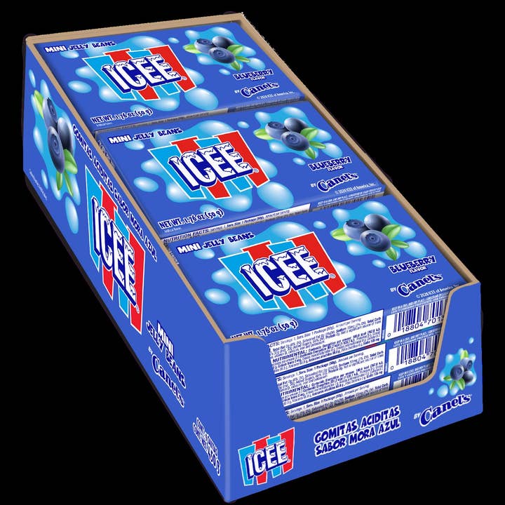 Grandpa Joe's Candy Shop - Wholesale Gummy - Icee Blueberry Flavor Mini Jelly Beans 1.7oz, 9ct