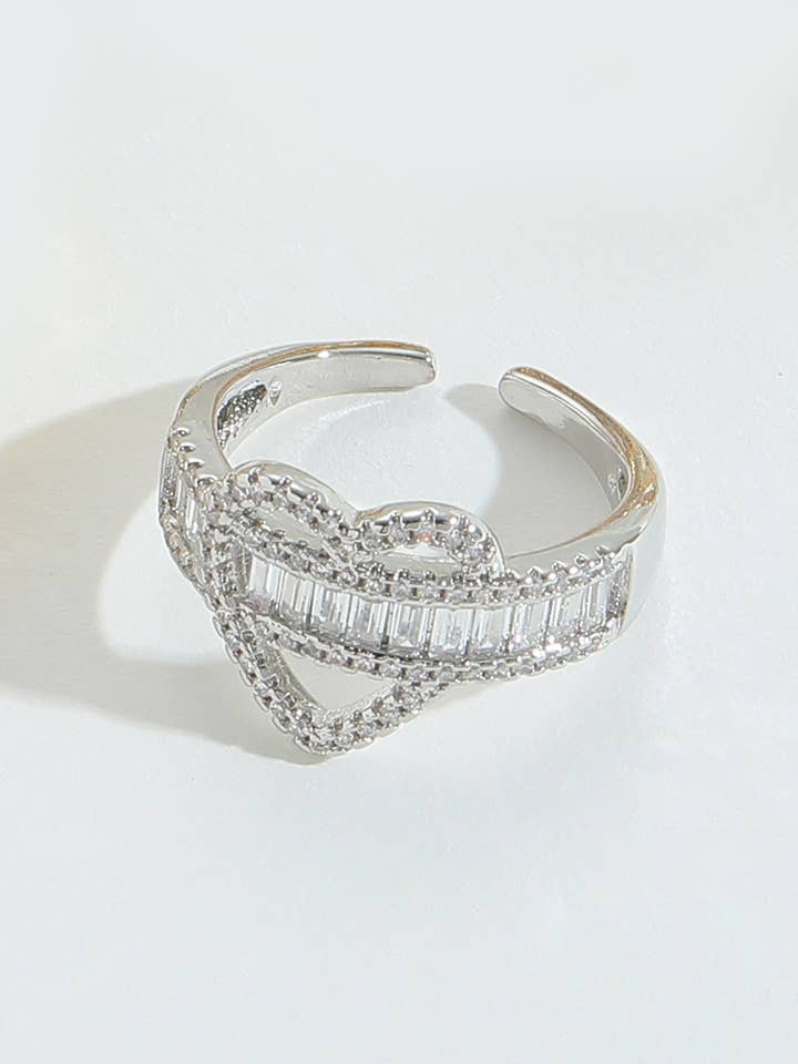 Bague Cœur en Zircone Cubique R2632 pour la vente par Ole