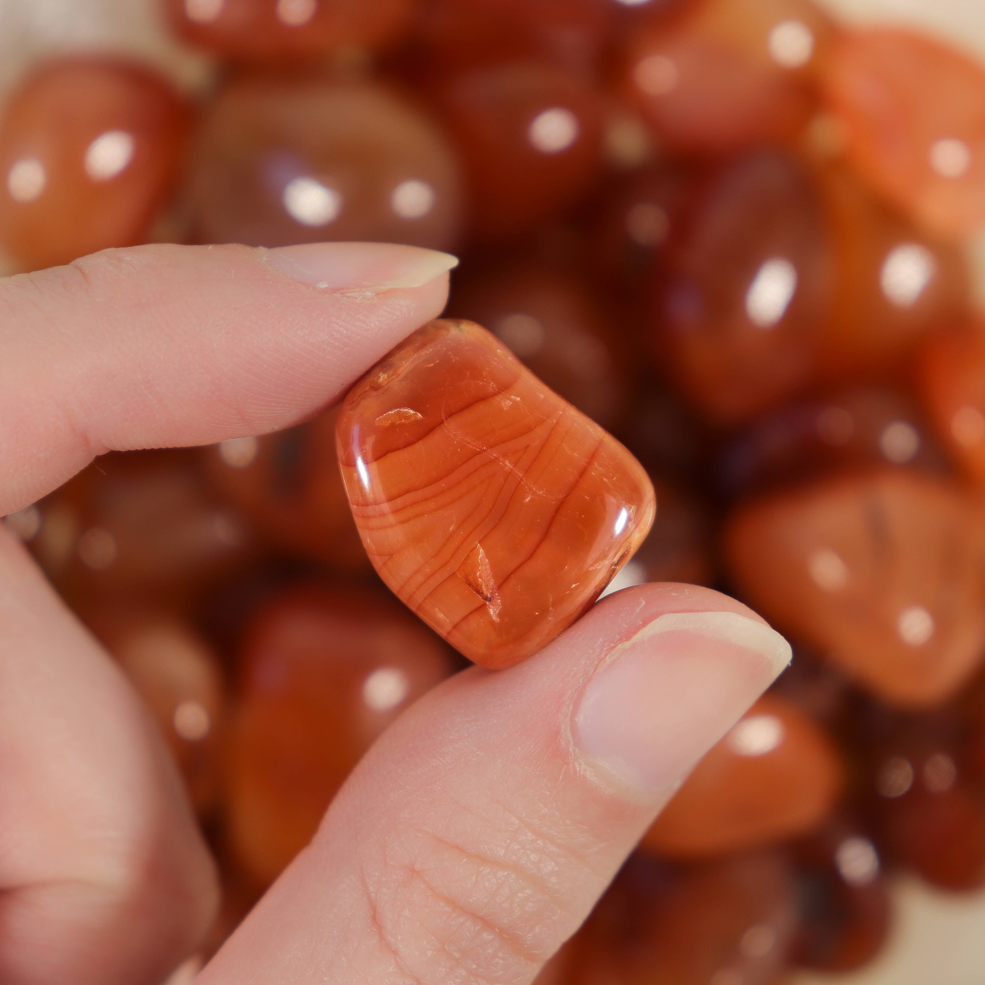 Natures Artifacts Inc - Wholesale Spiritual Stone/Crystal - 1 lb. Carnelian Tumbled Stones (Grade A)5