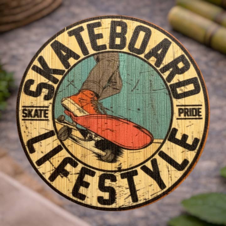 Skateboard Lifestyle for wholesale by Bamboo Wood Stickers