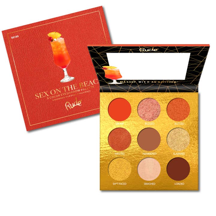 Rude Cosmetics – wholesale Eyeshadow palette – Cocktail Party 9 Color Eyeshadow Palette - Sex on The Beach