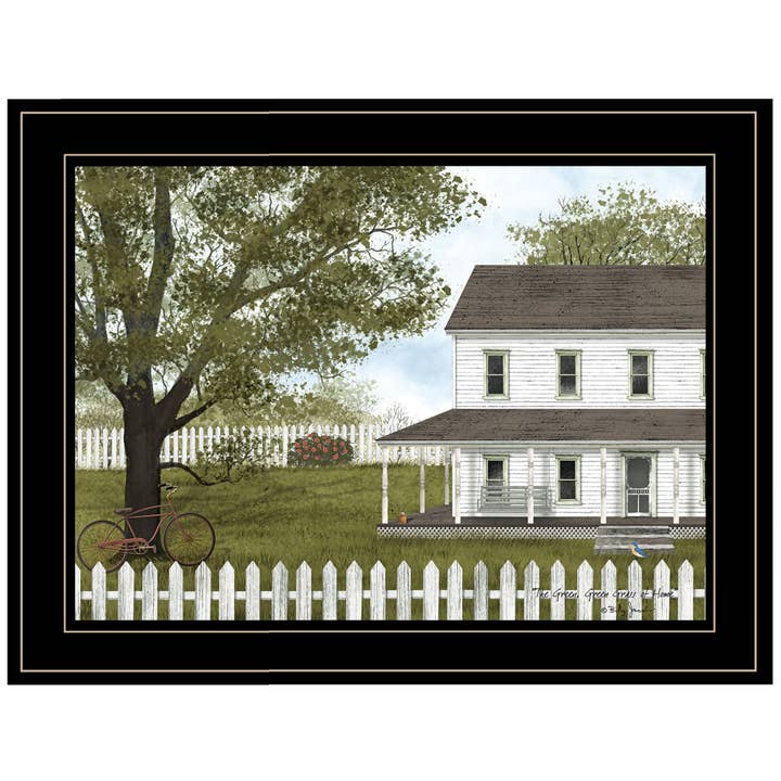 "GREEN, GREEN GRASS OF HOME" by Billy Jacobs in Black Frame for wholesale by Trendy Decor 4U