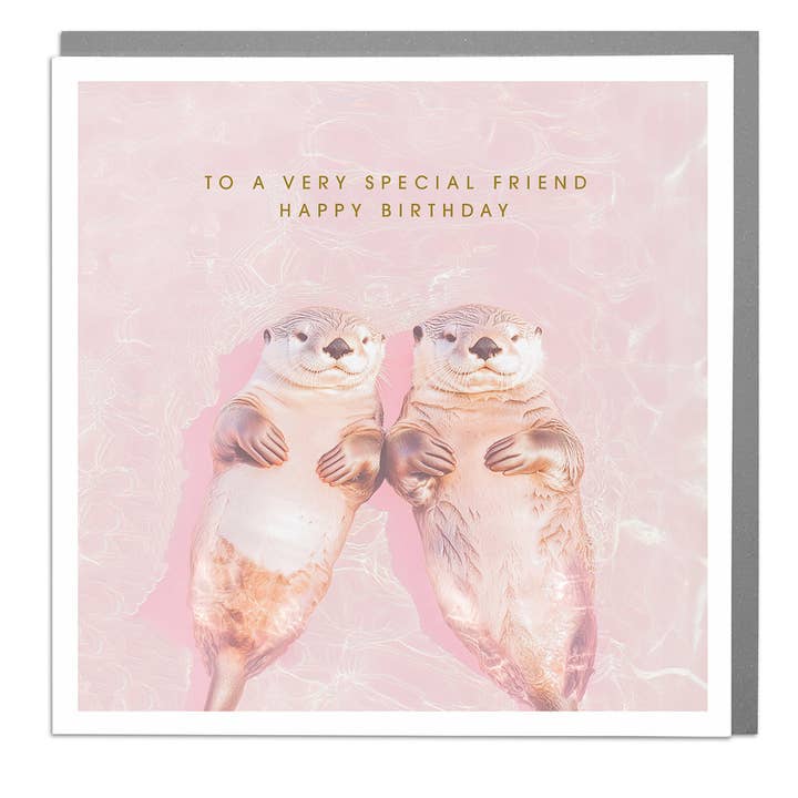Two Otters - Special Friend Birthday Card by Lola Design for wholesale by Lola Design Ltd