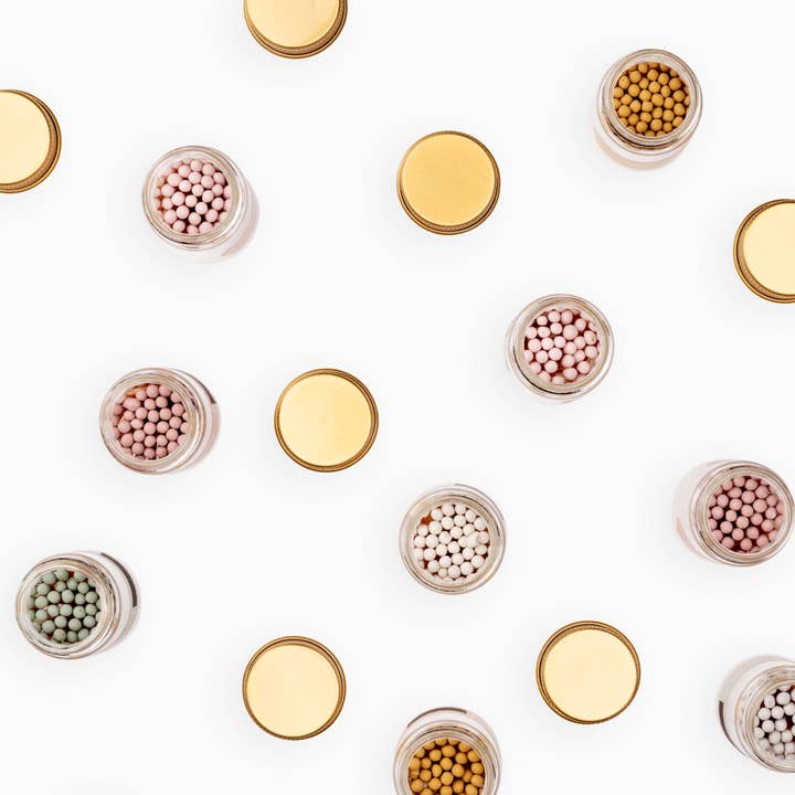 Frankie & Claude - Wholesale Matches - Mini Glass Match Jar – Classic White Matches, Gold Lid
