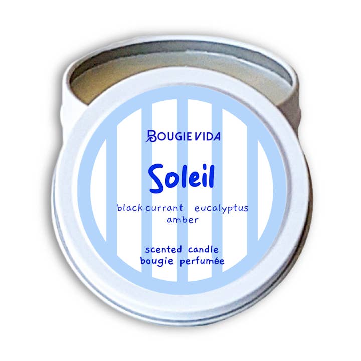 Bougie Vida - Wholesale Travel Candles - Soleil 4 oz Soy Travel Candle