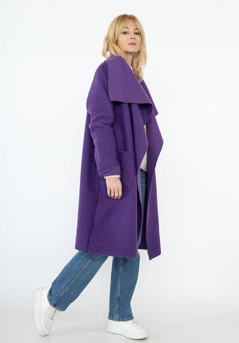 LINEN & COTTON HOUSE - Vente Manteau – femme - VESTE BOUCLETTE MATIERE RESPONSABLE + SIZE  35122 49