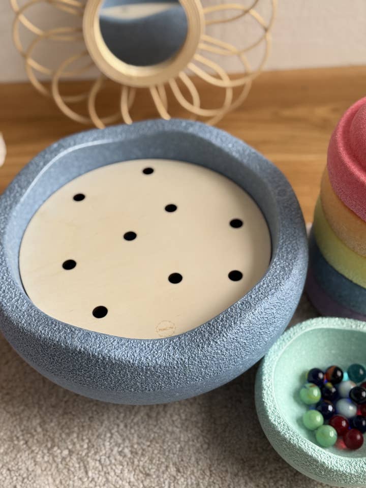 Aktivitetsplade kuglebane (Stabelsten) for engroshandel hos MomsCrew