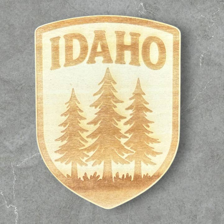 Idaho Badge Magnet for wholesale by Daisy Ridge
