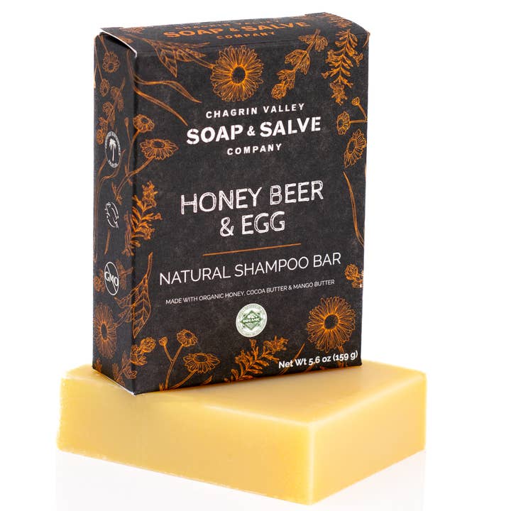 Chagrin Valley Soap - Vendita all'ingrosso Shampoo a saponetta/solido - Shampoo Bar: Birra al miele e uova