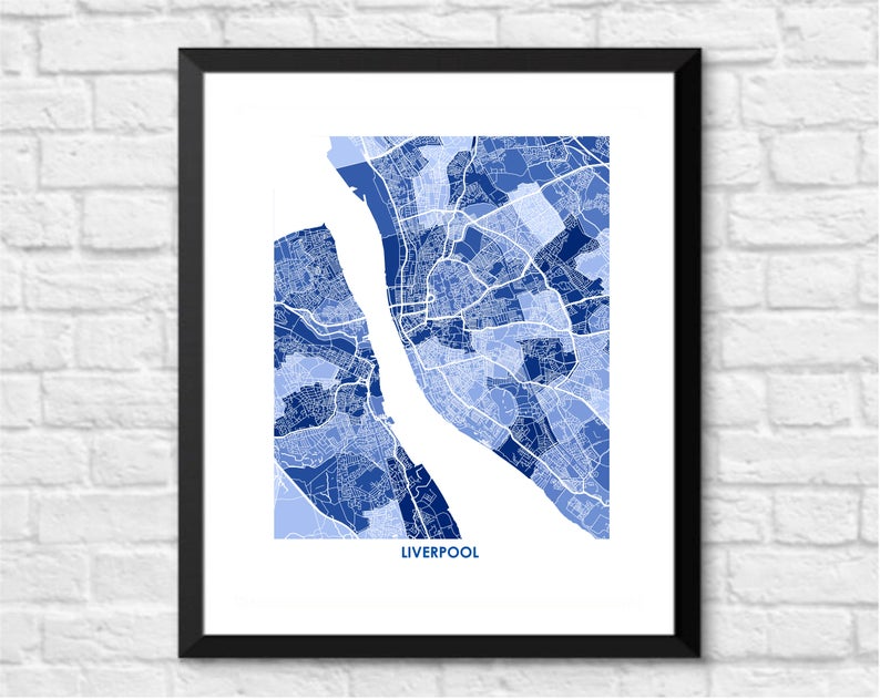 Juanita's Adventures - Wholesale Art Print - Juanitas Liverpool England Map Print3