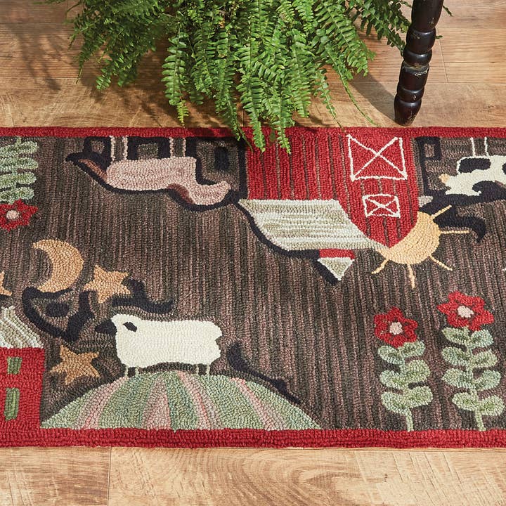 Park Designs - Wholesale Runner Rug - Farm Life Hooked Rug Runner 2' x 6'