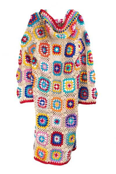 SAACHI – Engroshandel Kimono - Dame – Hæklet uldhætte Kimono Lang8