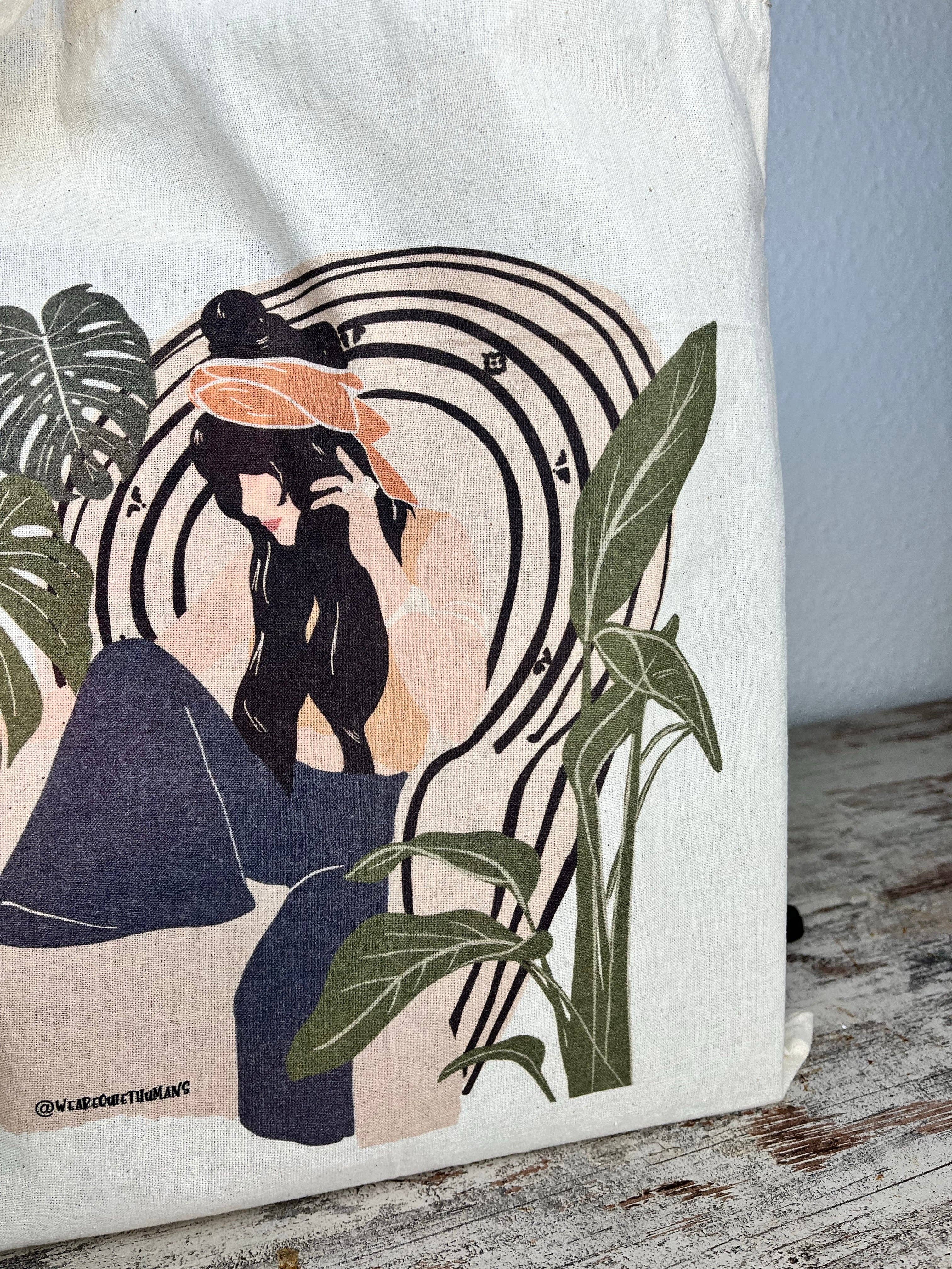 plantyintroverts - Wholesale Tote Bag - Women's - Cloth bag - Plantlady Kristina, Houseplant, Monster bag3
