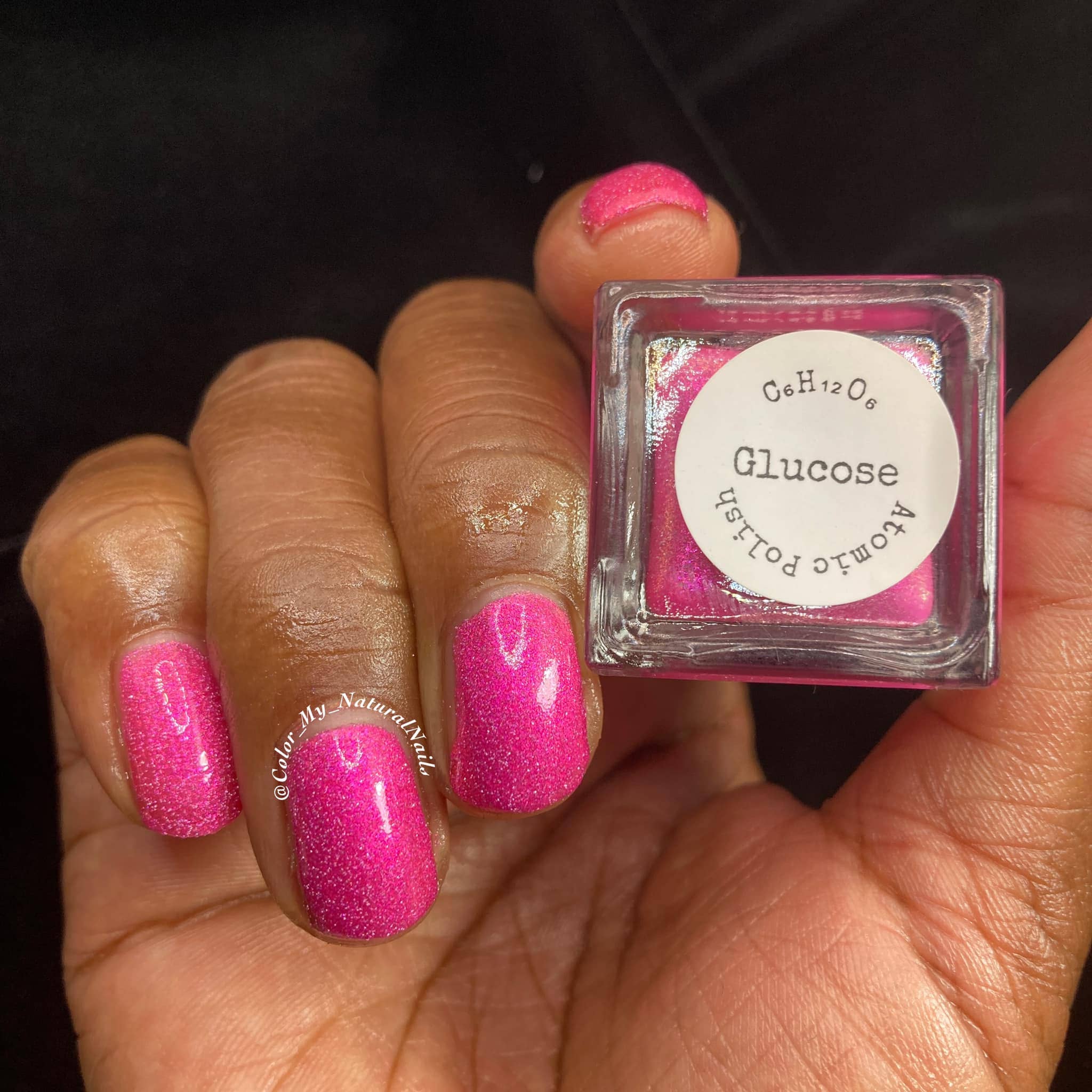 Atomic Polish - Wholesale Nail Polish - Glucose Pink Nail Polish with Silver Glitter12