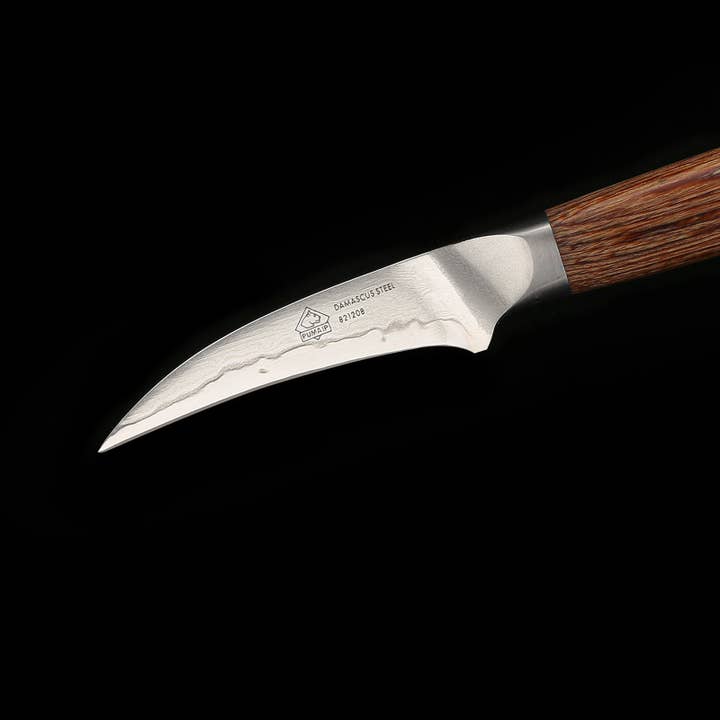 Ed Mahony - Wholesale Kitchen/Utility Knife - PUMA IP 2.75" Curved paring knife,VG-10 Damast&pakka handle