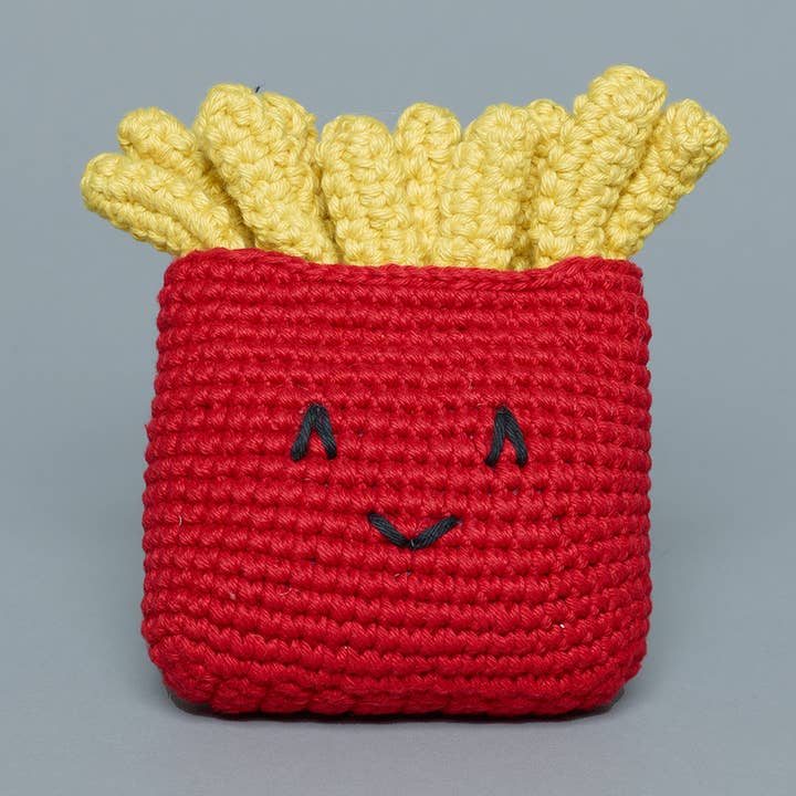 Hand Knit French Fries Dog Toy for wholesale by Ware of the Dog