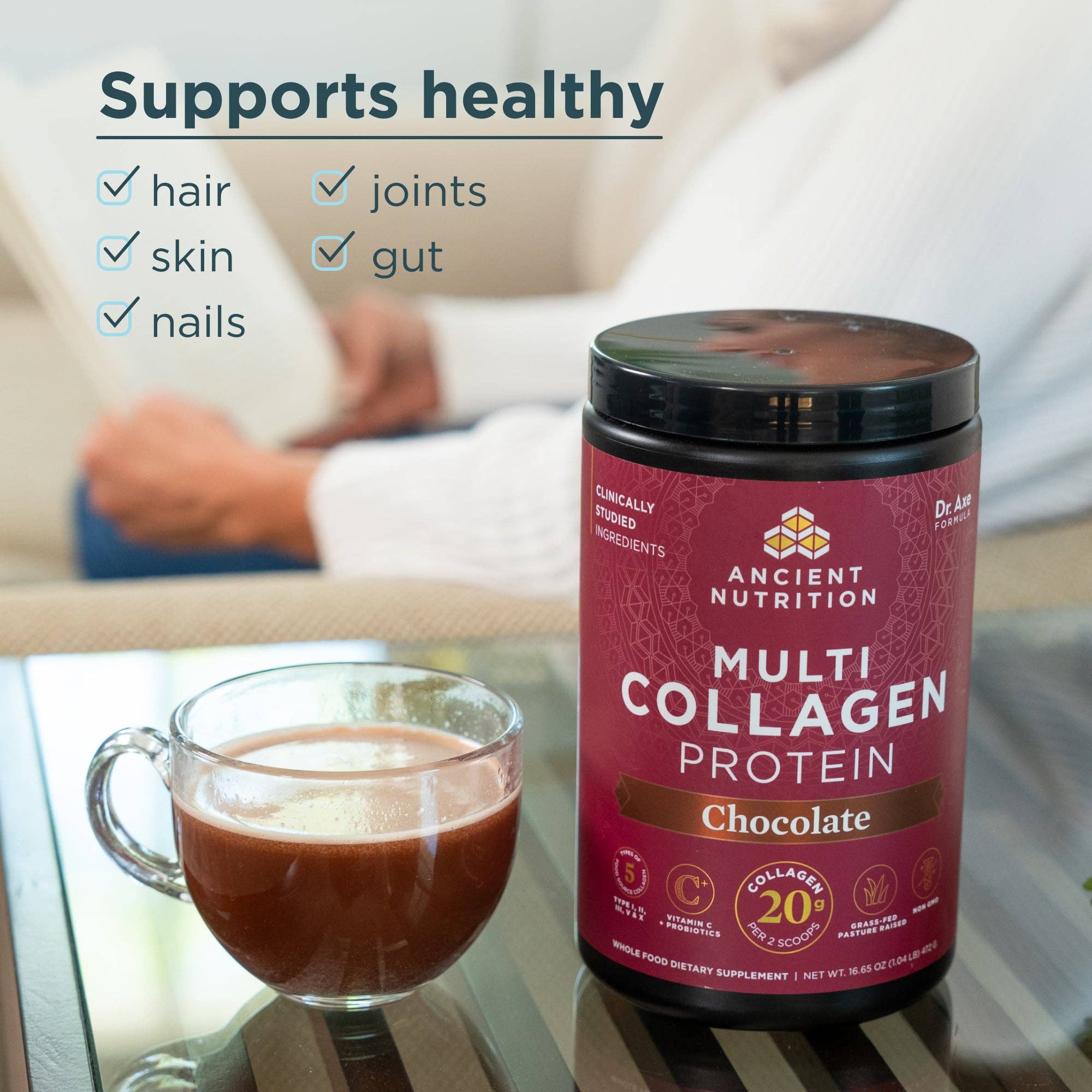 Black Multi Collagen Protein | Powder Chocolate (40 Servings) for wholesale on Faire7