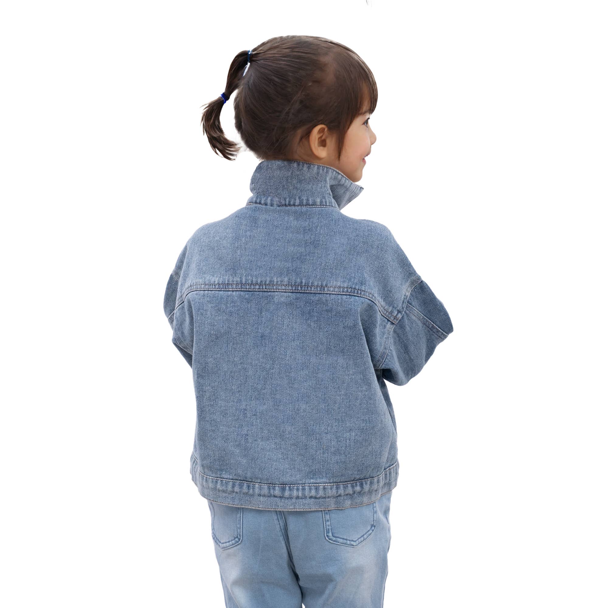 GirlyPirateCo - Wholesale Denim Jacket - Kids - Plain Blank Girls Denim Jacket Stylish Jean Outerwear 2-8Yrs1