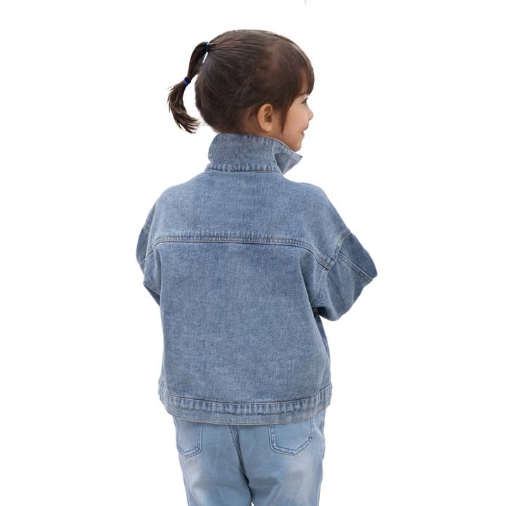 GirlyPirateCo - Wholesale Denim Jacket - Kids - Plain Blank Girls Denim Jacket Stylish Jean Outerwear 2-8Yrs1