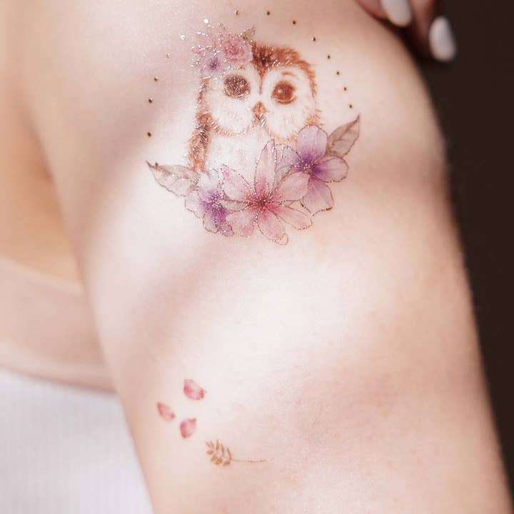 Owl Temporary Tattoos Stickers for wholesale by PAPERSELF