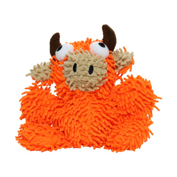 Mighty Jr Microvezel Ballenstier - Oranje, Piepend Hondenspeelgoed voor wholesale door Tuffy Dog Toys - VIP Products