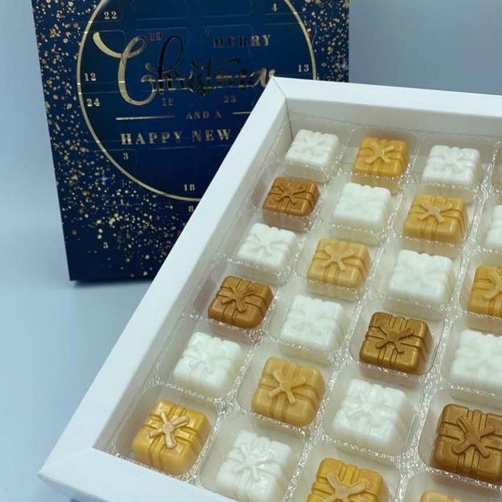 Christmas wax scented advent calendar for wholesale by Darling Melts