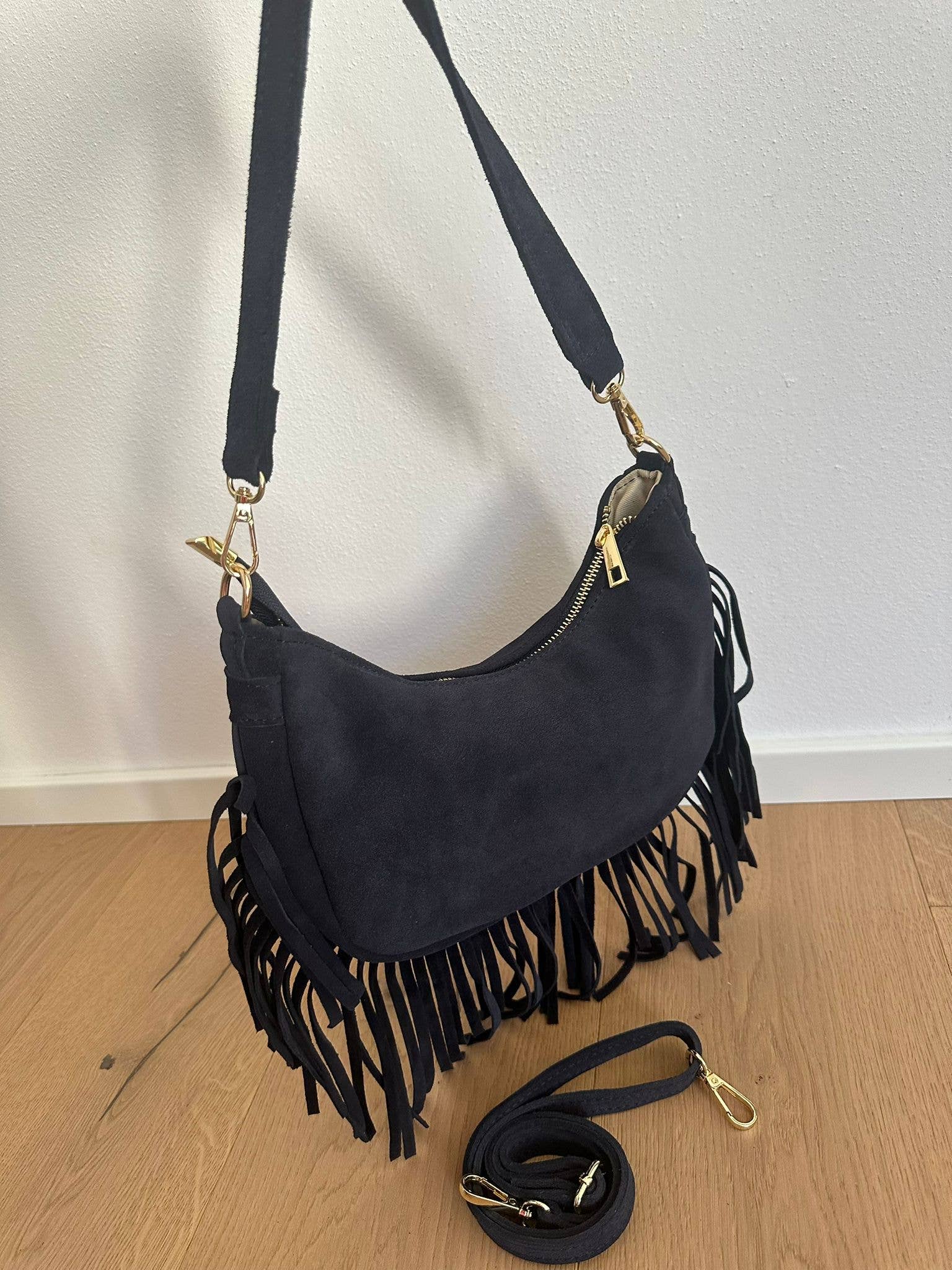 Zhade - Venta al por mayor Bolso con correa - Mujer - NINFEA - bolso de hombro de ante con flecos9